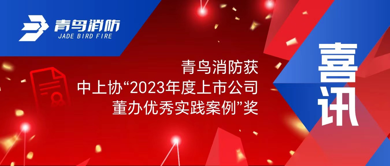 喜（xǐ）訊！娇BBB搡BBBB揉BBBB（niǎo）消防獲中上協&ldquo;2023年度上市公司董辦優秀實踐案例&rdquo;獎