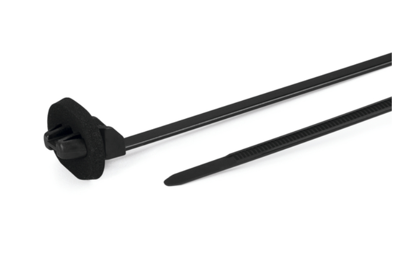 帶（dài）箭（jiàn）頭和圓盤的一體式固定紮帶，適用於橢圓孔（kǒng），帶密封圈