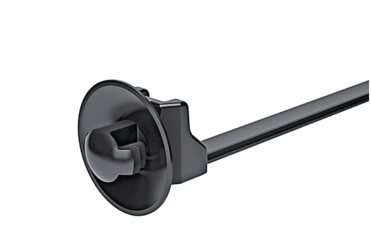 帶箭頭和圓盤（pán）的（de）一體式固（gù）定紮帶，適用於圓孔